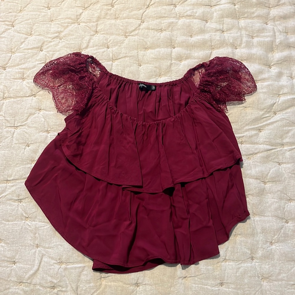 millau off the shoulder crop top